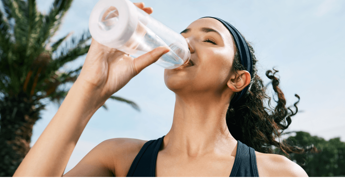Drink and Know Things - Wellness Leadership Person Drinking Water during exercise in summer