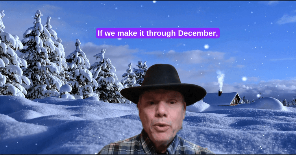december song - Wellness Leadership Image of song parody video - If we make it through Christmas and December with the holiday stress we will be fine.